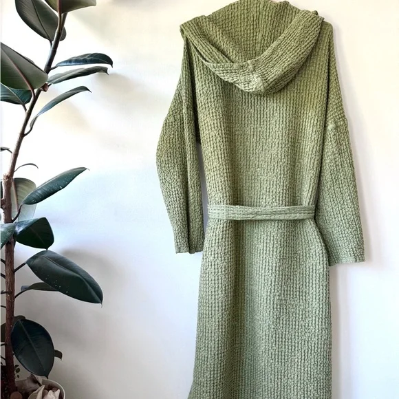 Forest Linen Like-New Men’s Waffle Knit Robe L/XL - Picture 11 of 14